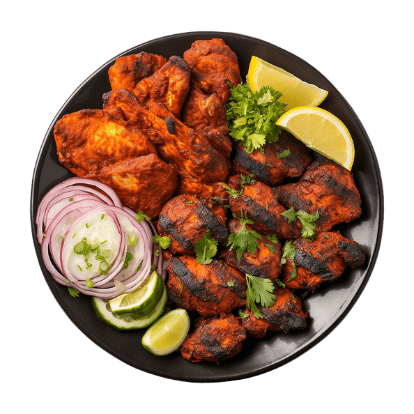 halal meat in indian restaurant biryani curry bread 